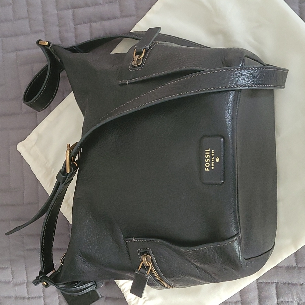 Fossil Black Leather Bag